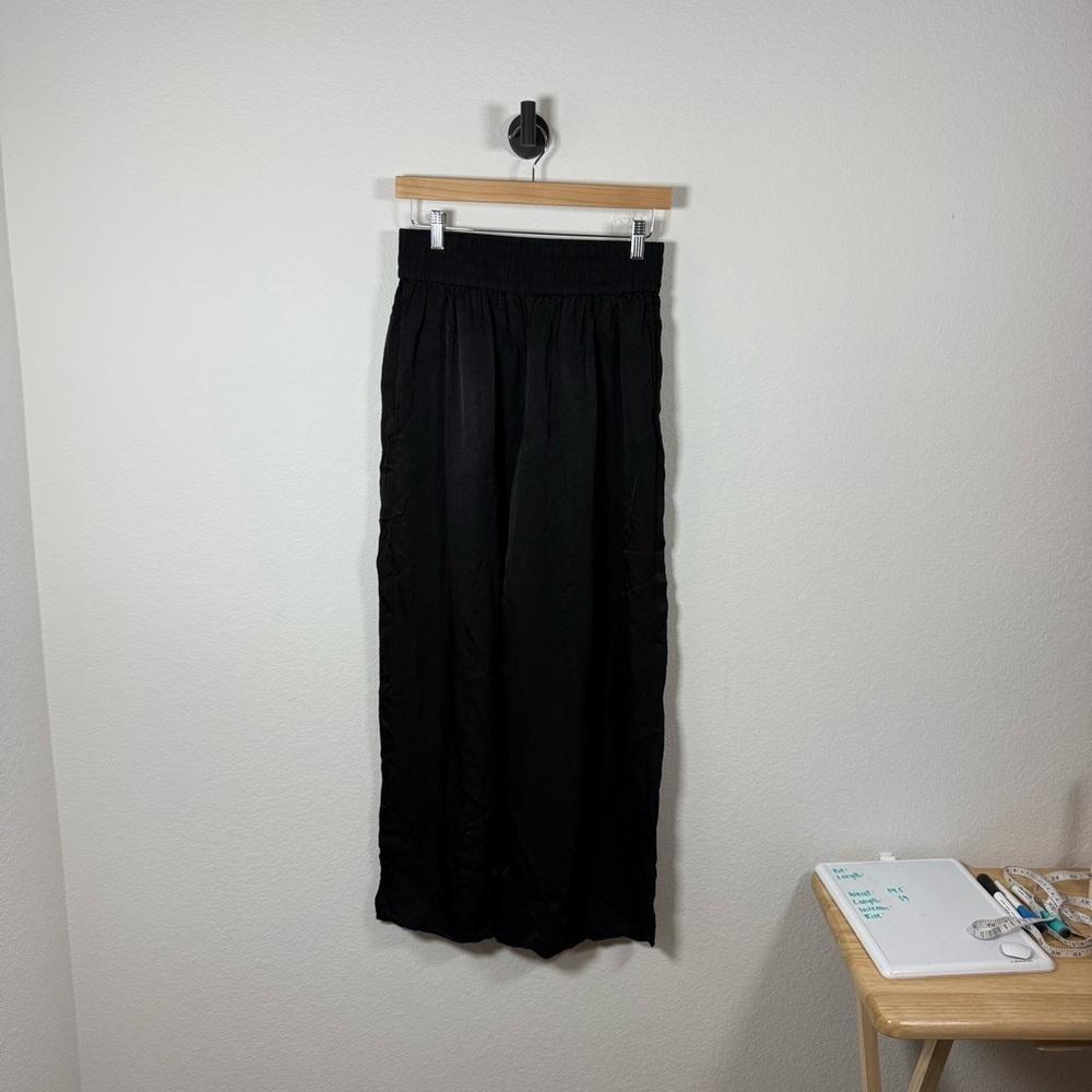 Everlane Women’s Wide Leg Pull On Crinkle Pants Black Size S - Picture 3 of 12